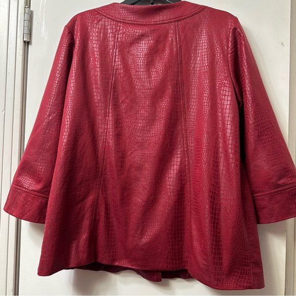 Ruby Red Elegant Red Women's Jacket
Reptile design 
Size 10 - Picture 2 of 2